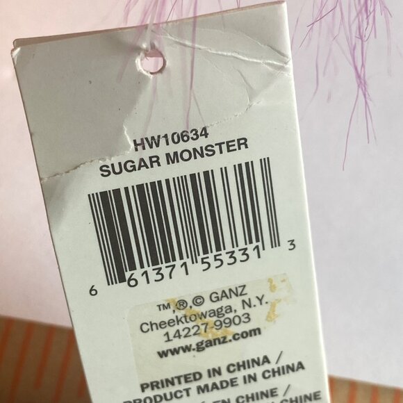 GANZ Sugar Monster Plush Toy 11” Stuffed Animal Vibrant Orange Halloween - Picture 4 of 8